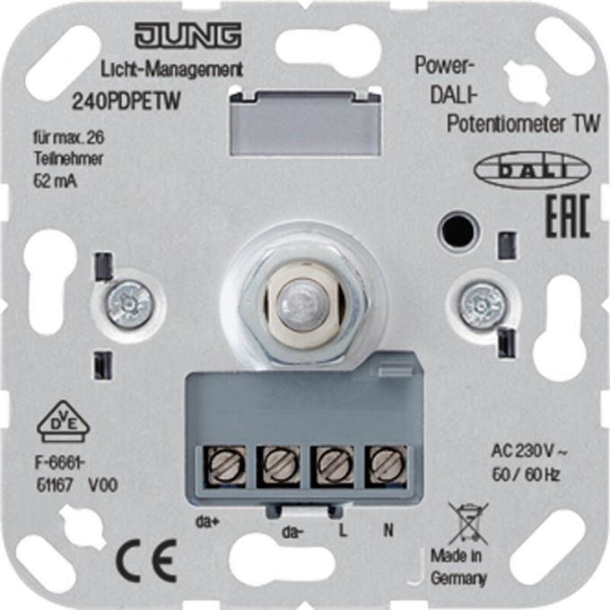 Электронный потенциометр JUNG с регулировкой цветовой температуры 240PDPETW