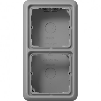 Коробка JUNG CD500 2-ная для накладного монтажа (серая)