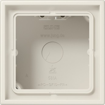 Коробка JUNG LS990 1-ная для накладного монтажа с рамкой (бежевая)