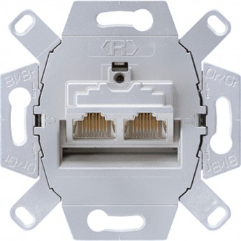 Механизм розетки JUNG 2xRJ45 6 категория