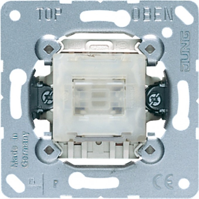 Механизм выключателя 1-клавишного двухполюсного JUNG 10А 250В скрытый монтаж 502TU