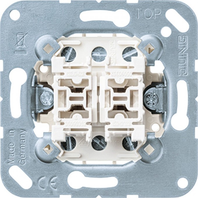 Механизм выключателя 1-клавишного JUNG универсальный сдвоенный 509-20U