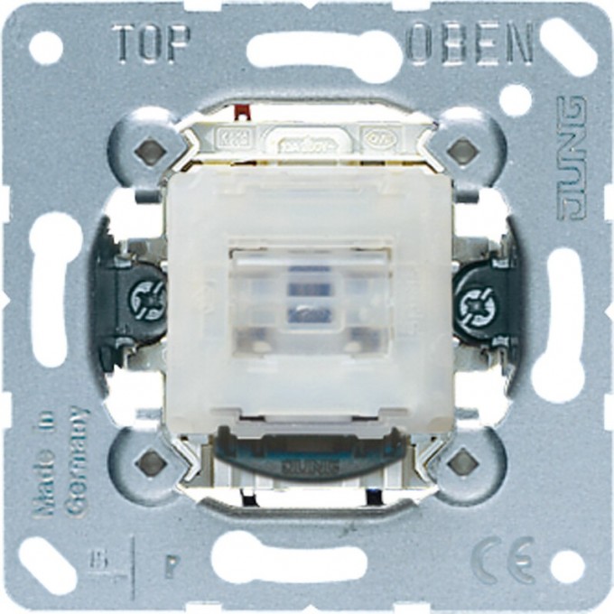 Механизм выключателя JUNG 1-клавишный 2-х полюсной с возможностью подсветки 502KOTU