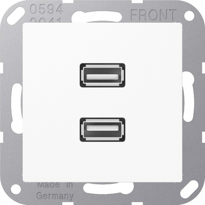 Накладка JUNG A500 2xUSB MAA1153WW