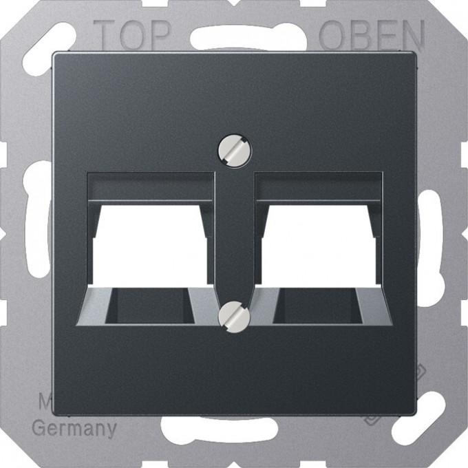 Накладка JUNG А500 для разъема AMP 3 (антрацит матовый) A569-2NWEANM
