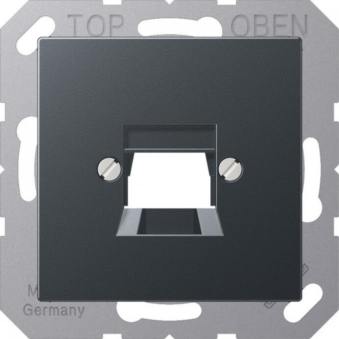 Накладка JUNG А500 для разъема AMP 3 с 1 гнездом (антрацит матовый) A569-1NWEANM