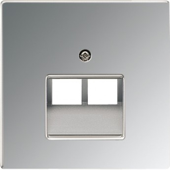 Накладка JUNG LS METAL для компьютерной розетки 2хRJ45 (хром)