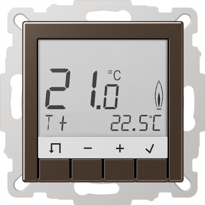 Программируемый термостат JUNG А-серия мокко TRDA231MO