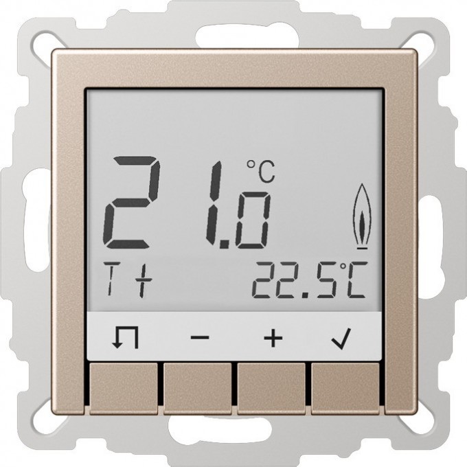 Программируемый термостат JUNG А-серия шампань TRDA231CH