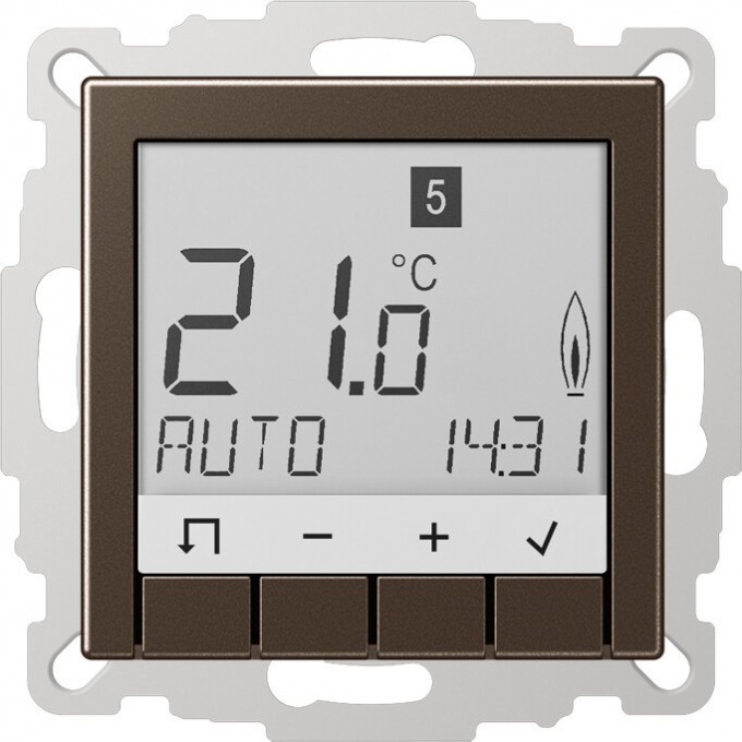 Программируемый термостат JUNG A500 мокко TRA231MO