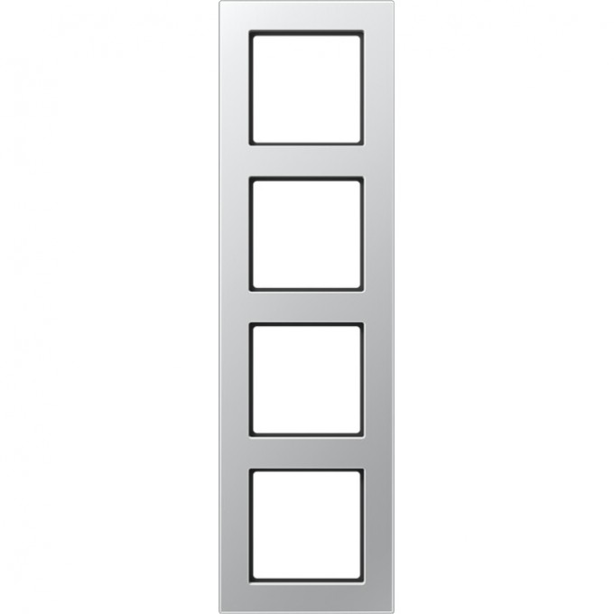 Рамка 4 поста JUNG A 550 алюминий A5584BFAL