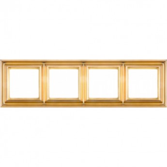 Рамка JUNG ECO PROFI DECO для вертикальной и горизонтальной установки 4-местная (золото)