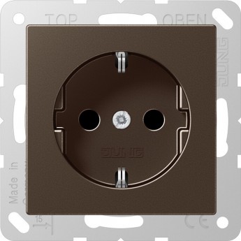 Розетка JUNG A 500 с заземлением (мокко)