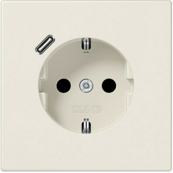 Розетка JUNG LS 990 2К+З 16А 250В с USB Typ С (слоновая кость)