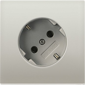 Розетка JUNG LS 990 с поворотом 45° (благородная сталь)