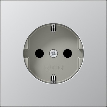 Розетка JUNG LS METAL 2К+З 16 A 250 B алюминий