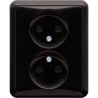 Розетка штепсельная двухместная JUNG CD 500 черный